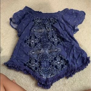 Purple Off the Shoulder Top